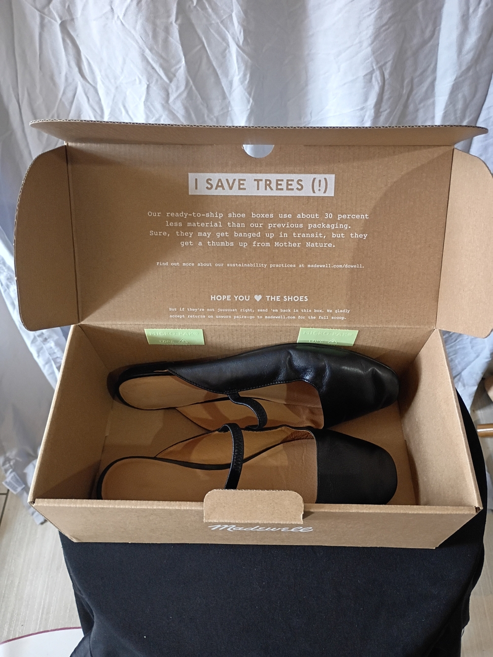 Madewell Black Leather Slip-On Mary Jane Flats - Picture 8 of 13